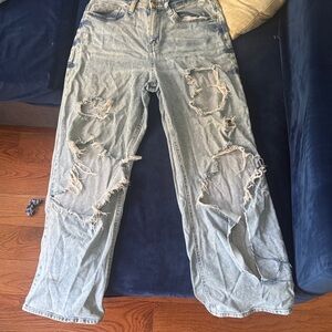 SO Light Blue High Rise Wide Leg Jeans